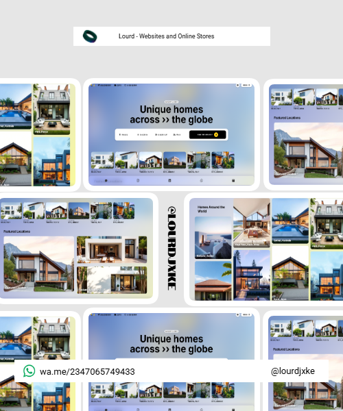 A screenshot of unique homes